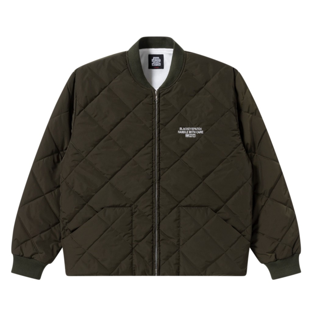 画像: BlackEyePatch/HWC LABEL EMBROIDERED QUILTED JACKET（OLIVE）