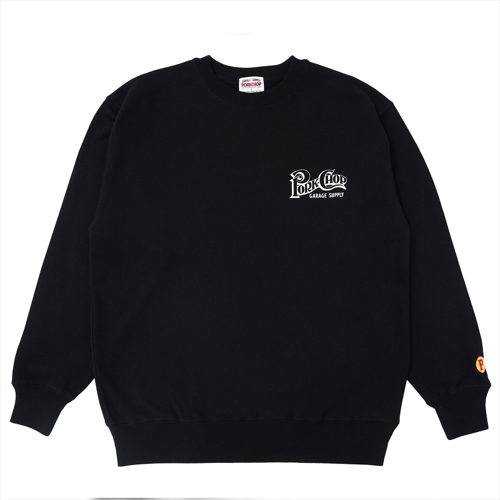 画像: PORKCHOP/SQUARE LOGO SWEAT（BLACK）［クルーネックスウェット-24秋冬］