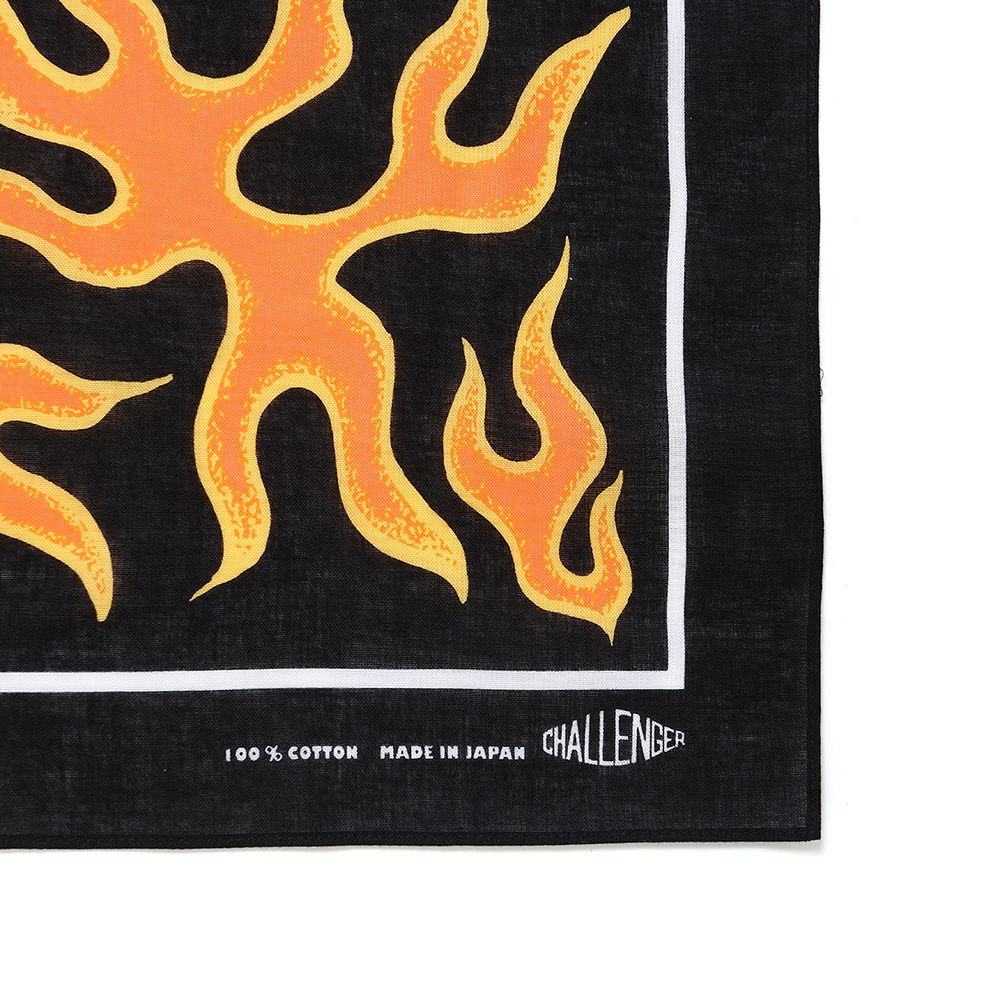 画像: CHALLENGER/FIRE BANDANA（BLACK）［ファイヤーバンダナ-25春夏］