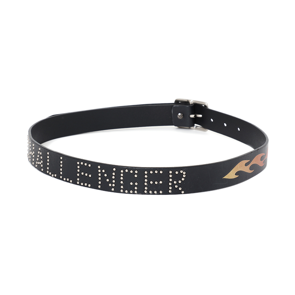 画像: CHALLENGER/FIRE LEATHER BELT（BLACK）［ファイヤーレザーベルト-25春夏］