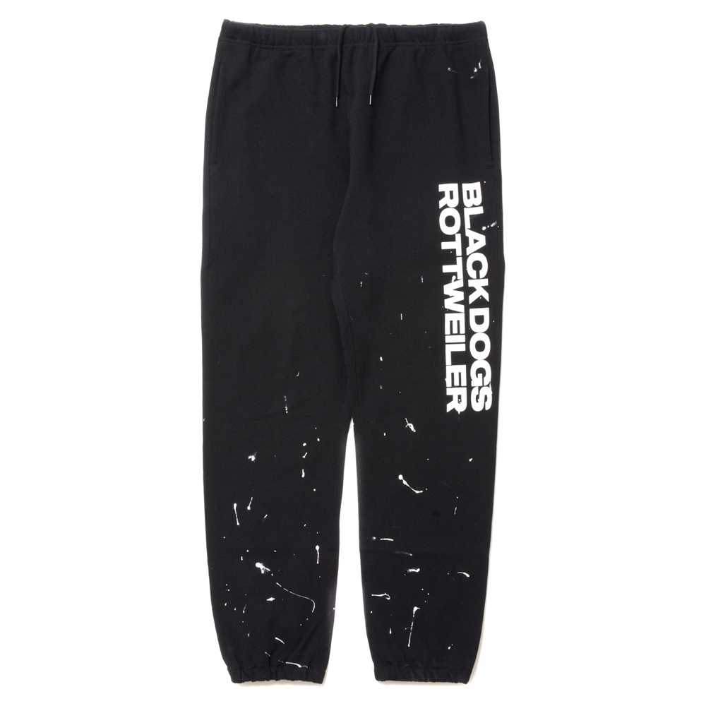 画像: ROTTWEILER/R.W PAINTED SWEAT PANTS（BLACK） 【30%OFF】［ペイント加工スウェットパンツ-24春夏］