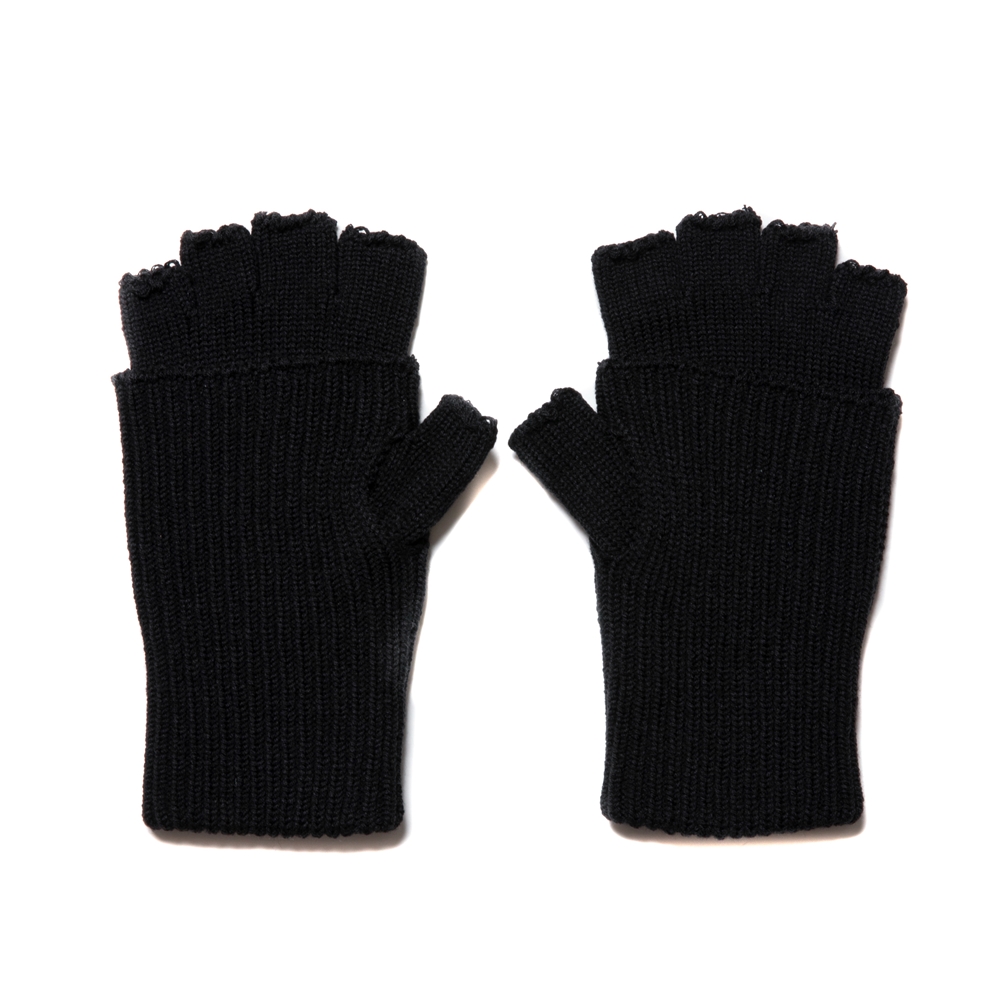 画像: COOTIE PRODUCTIONS/Lowgauge Fingerless Knit Glove（Black）［フィンガーレスグローブ-24秋冬］