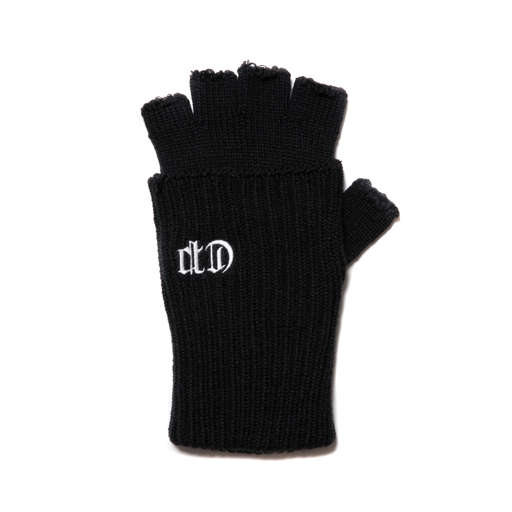 画像: COOTIE PRODUCTIONS/Lowgauge Fingerless Knit Glove（Black）［フィンガーレスグローブ-24秋冬］