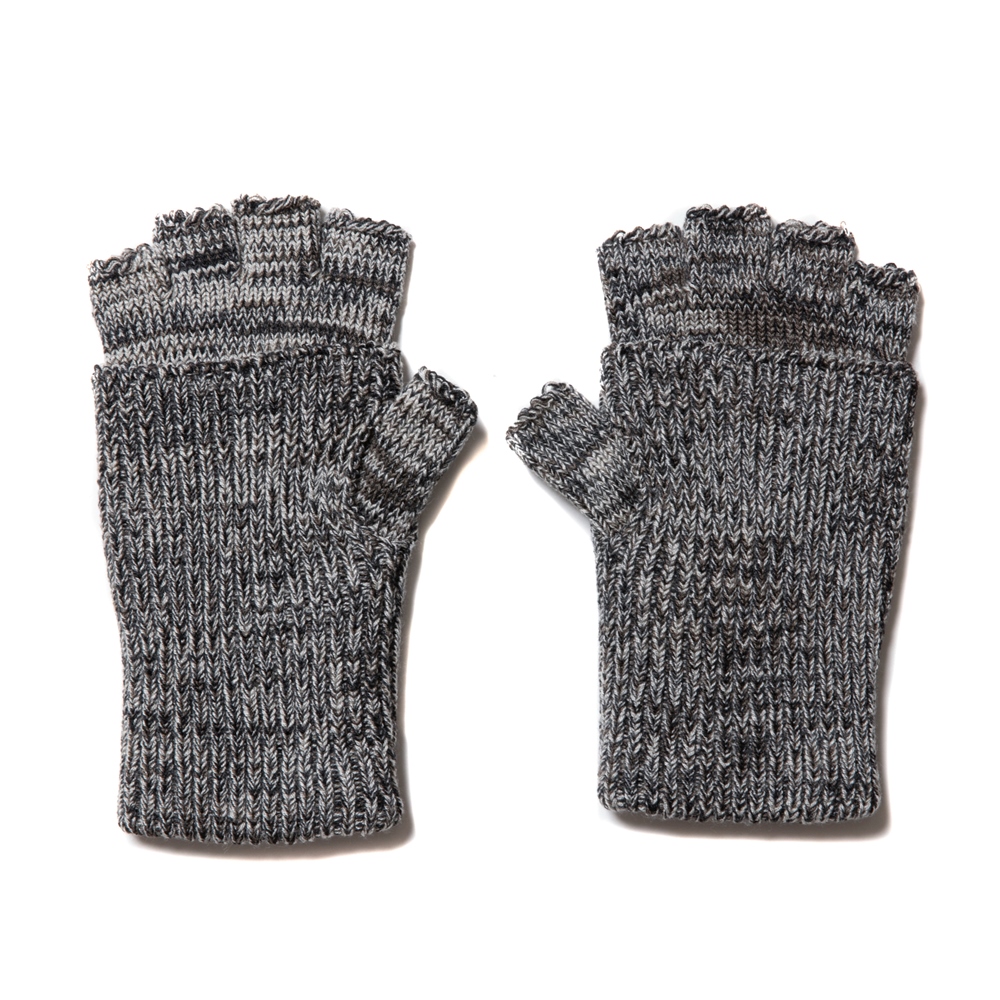 画像: COOTIE PRODUCTIONS/Lowgauge Fingerless Knit Glove（Gray Mix）［フィンガーレスグローブ-24秋冬］