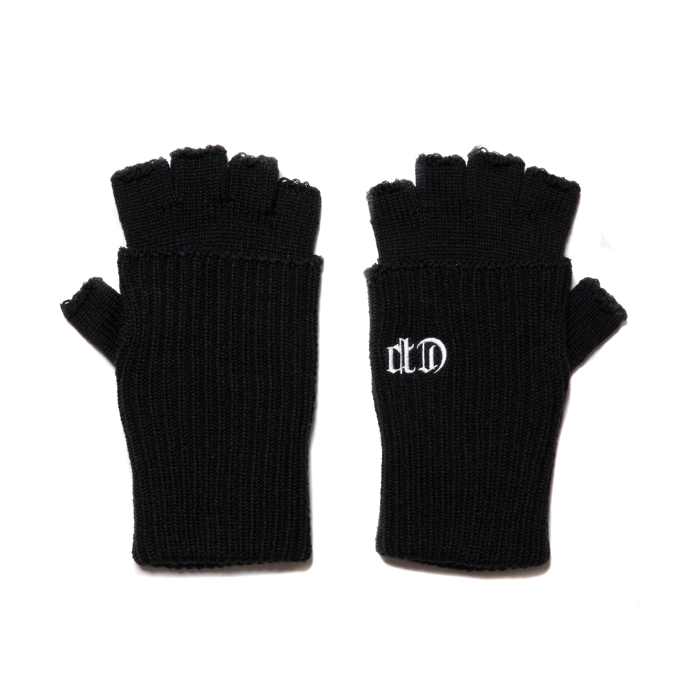 画像: COOTIE PRODUCTIONS/Lowgauge Fingerless Knit Glove（Black）［フィンガーレスグローブ-24秋冬］