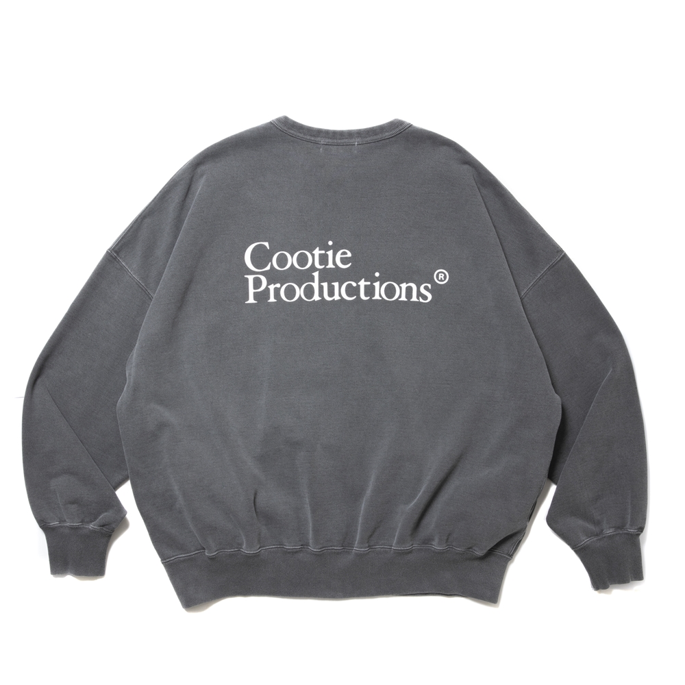 画像: COOTIE PRODUCTIONS/Pigment Dyed Open End Yarn Sweat Crew（Black）［ピグメントダイスウェットクルー-24秋冬］