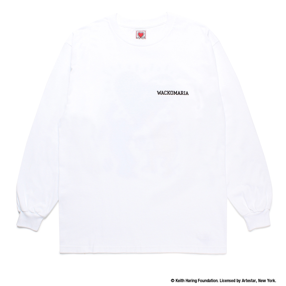 画像: WACKO MARIA/KEITH HARING / LONG SLEEVE T-SHIRT（WHITE）［プリント長袖T-24秋冬］