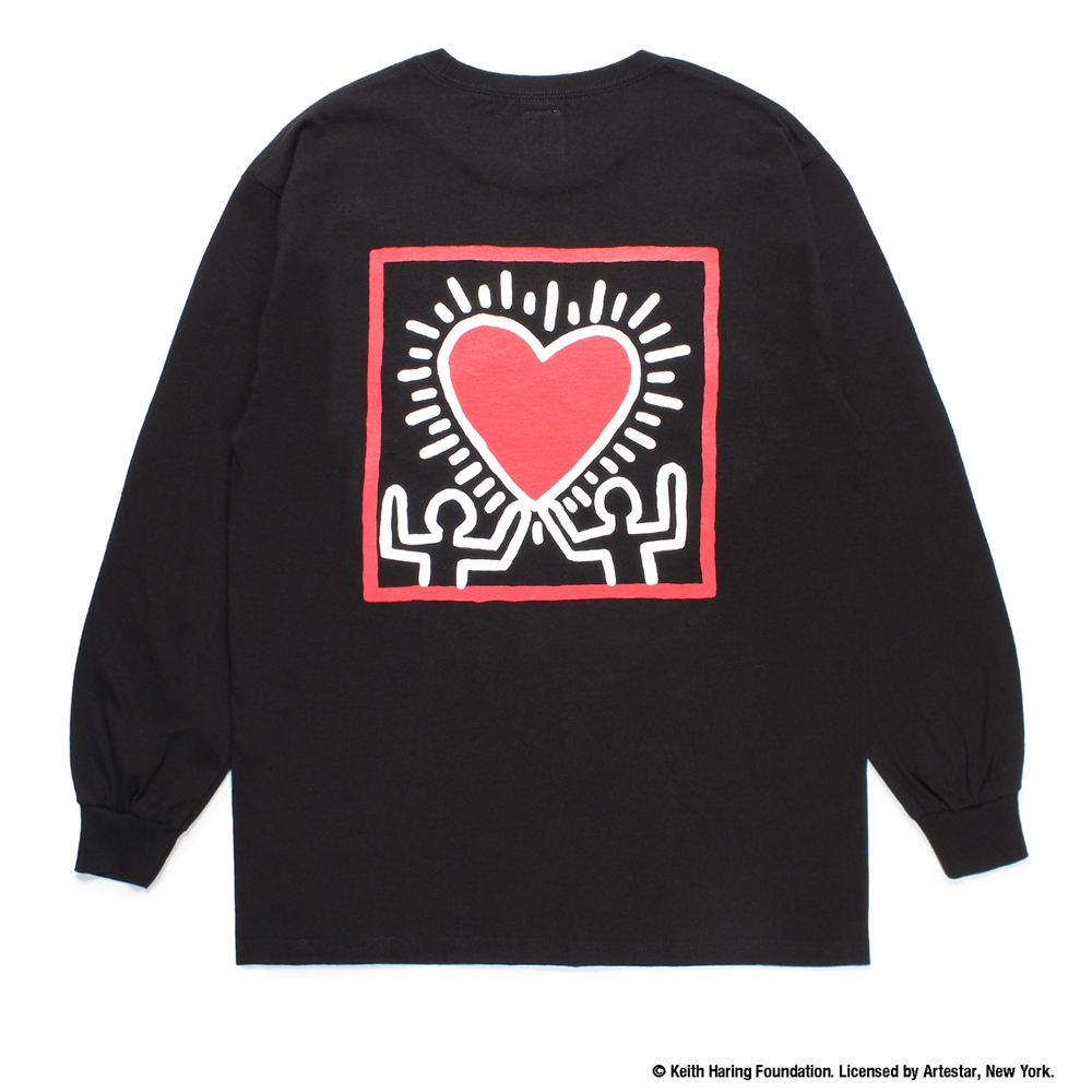 画像: WACKO MARIA/KEITH HARING / LONG SLEEVE T-SHIRT（BLACK）［プリント長袖T-24秋冬］