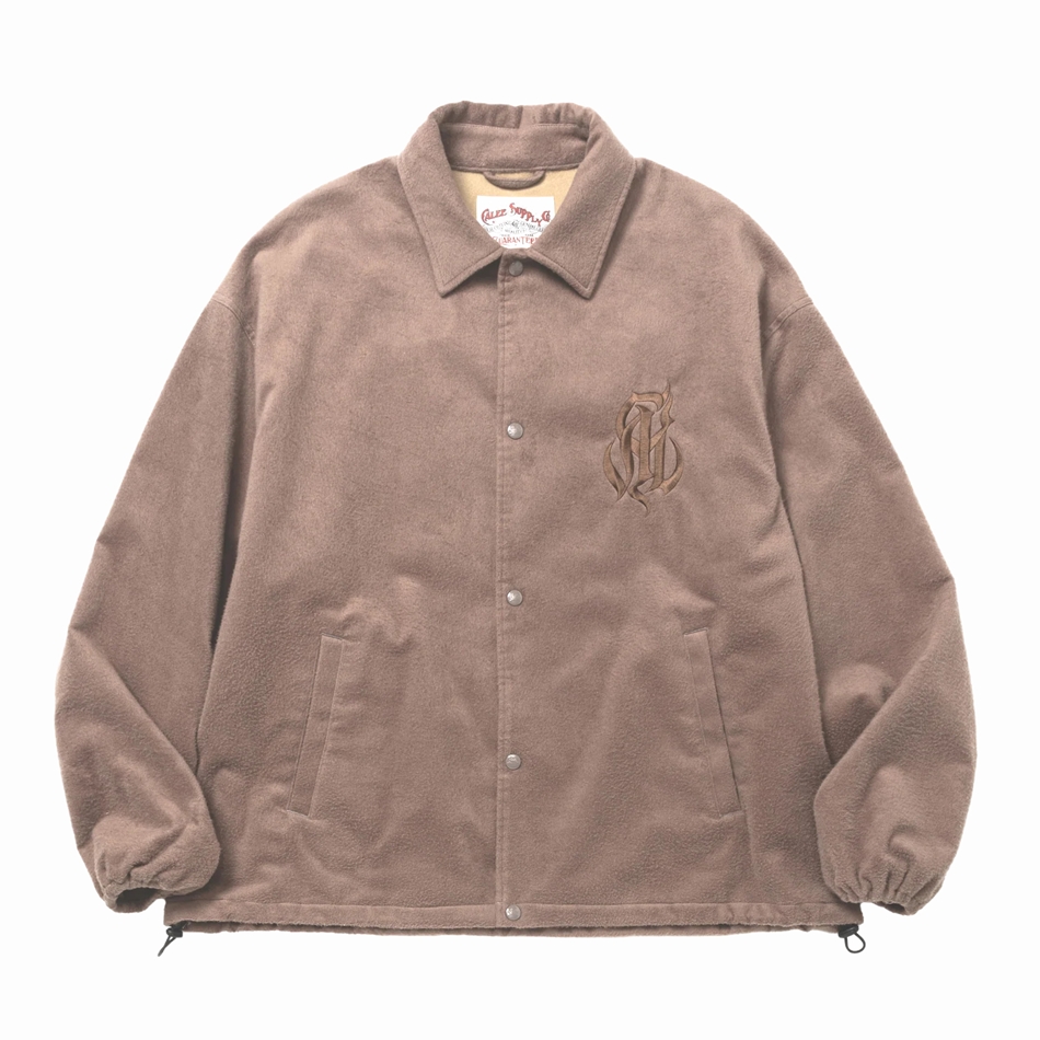 画像: CALEE/C/S CAL NT LOGO OVER COACH JACKET（ASH BROWN）［コットンスウェードコーチJKT-24秋冬］