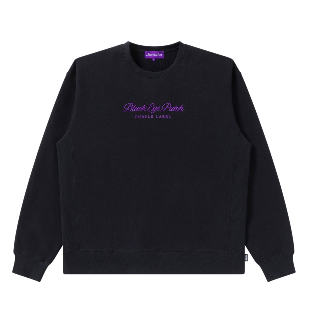 画像: BlackEyePatch/PURPLE LABEL LOGO CREW SWEAT（BLACK）