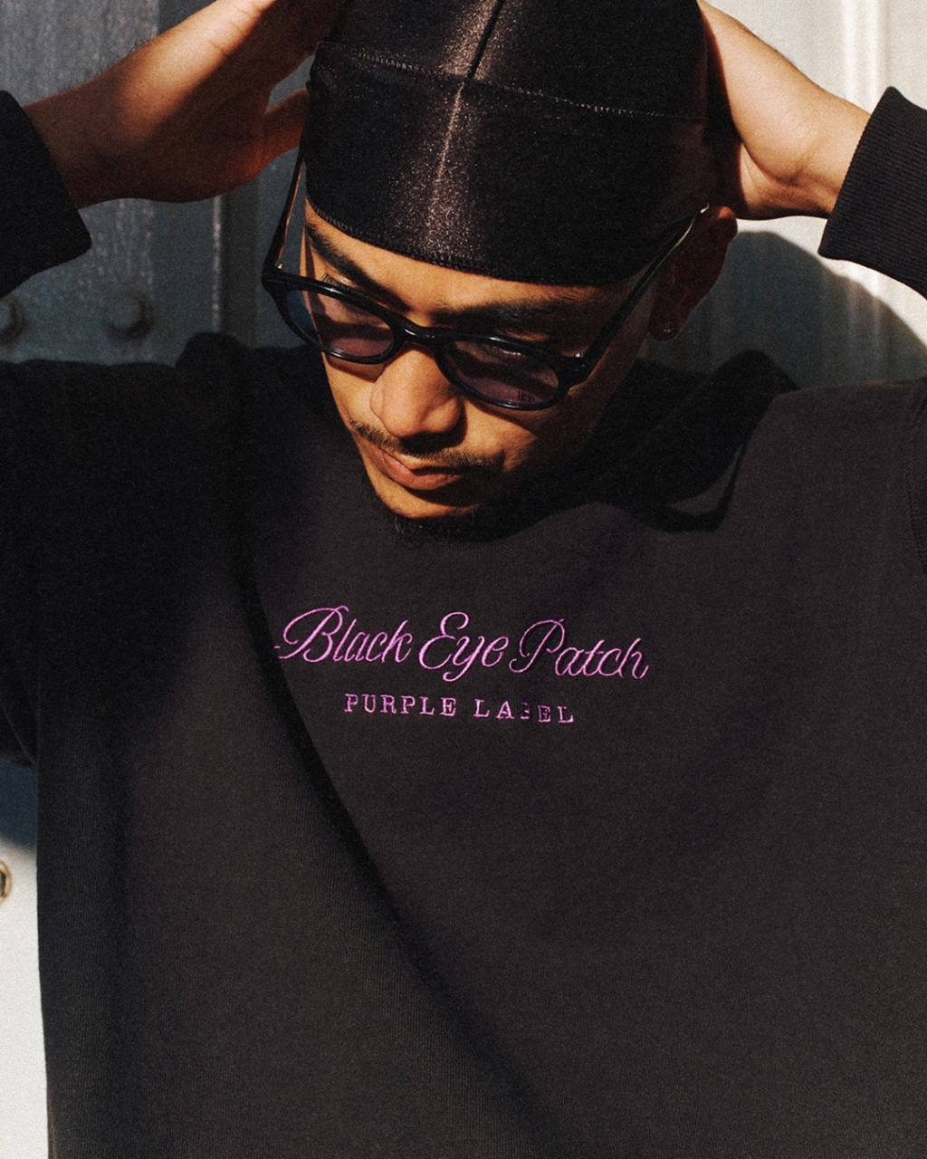 画像: BlackEyePatch/PURPLE LABEL LOGO CREW SWEAT（BLACK）