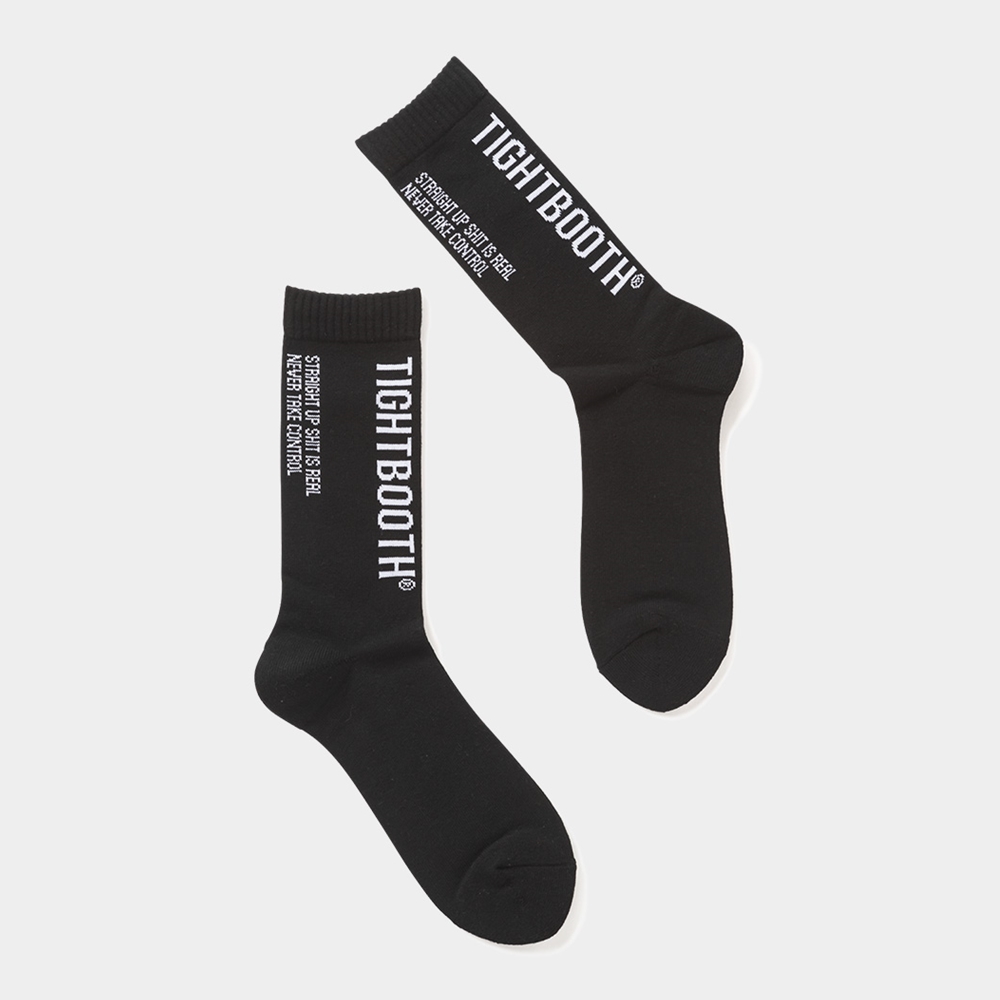 画像: TIGHTBOOTH/LABEL LOGO SOCKS（Black）［ソックス-24秋冬］