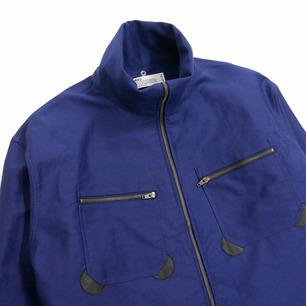 画像: DAIRIKU/"Vincent" Docking French Work Jacket（Indigo）［ドッキングフレンチワークJKT-25春夏］