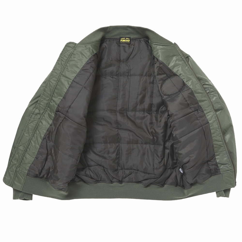 画像: PORKCHOP/FIRE UP MA-1 JACKET（OLIVE）［MA-1 JKT-24秋冬］