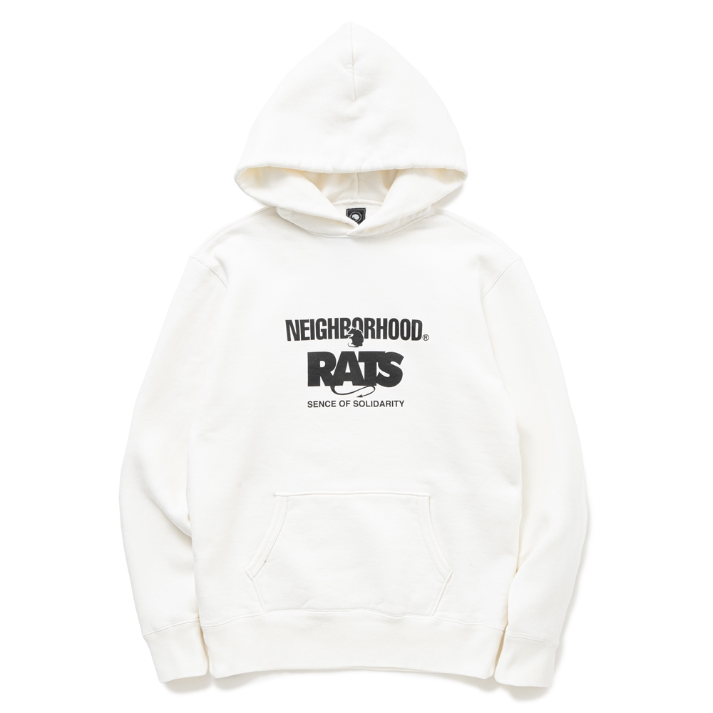 画像: RATS/20th RATS×NEIGHBORHOOD HOODED（WHITE）［クロスネックフーディー-25春夏］