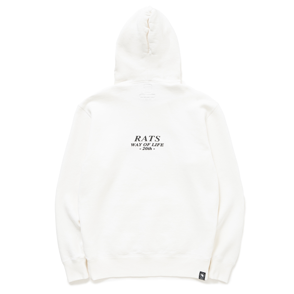 画像: RATS/20th RATS×NEIGHBORHOOD HOODED（WHITE）［クロスネックフーディー-25春夏］