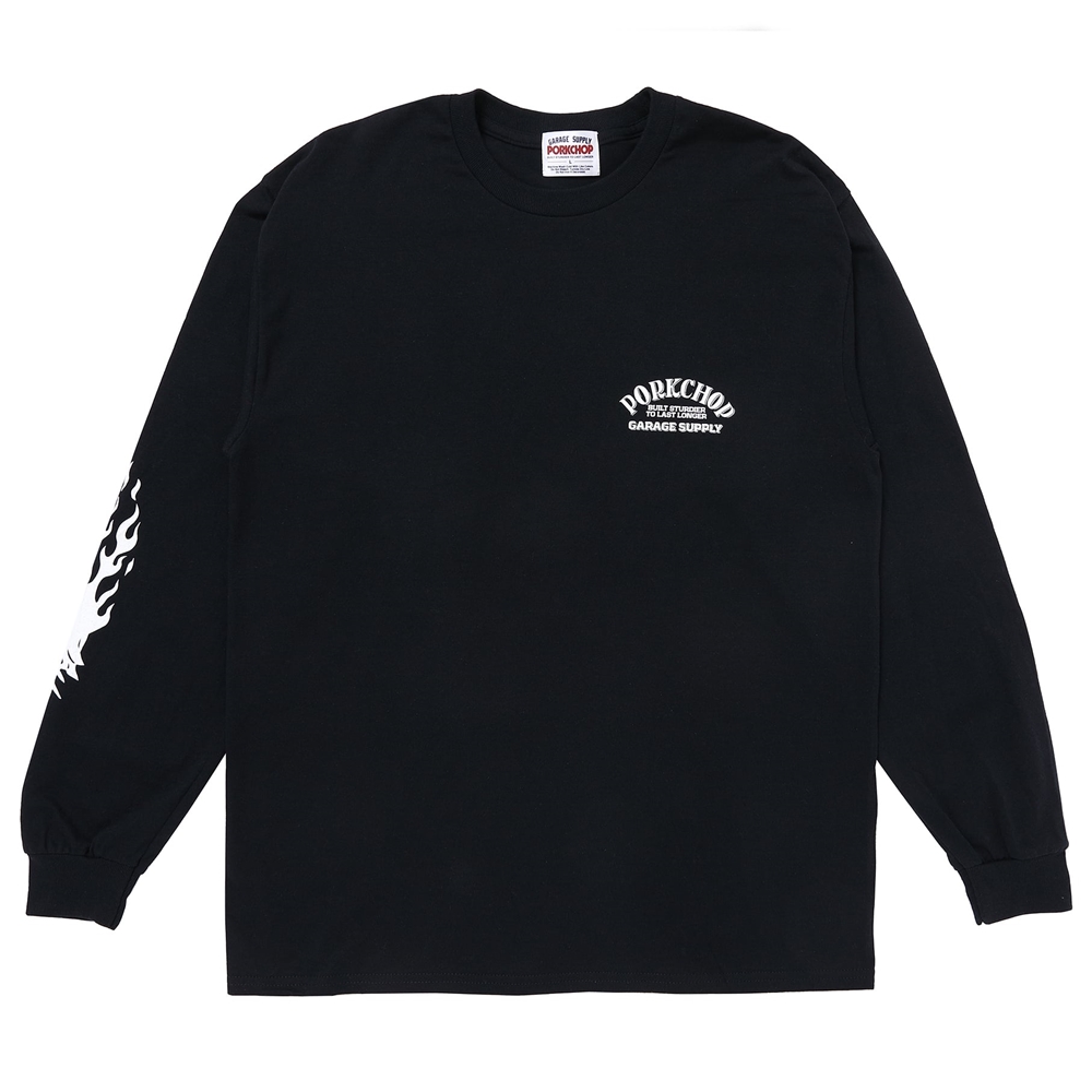 画像: PORKCHOP/FIRE UP L/S TEE（BLACK）［プリント長袖T-24秋冬］