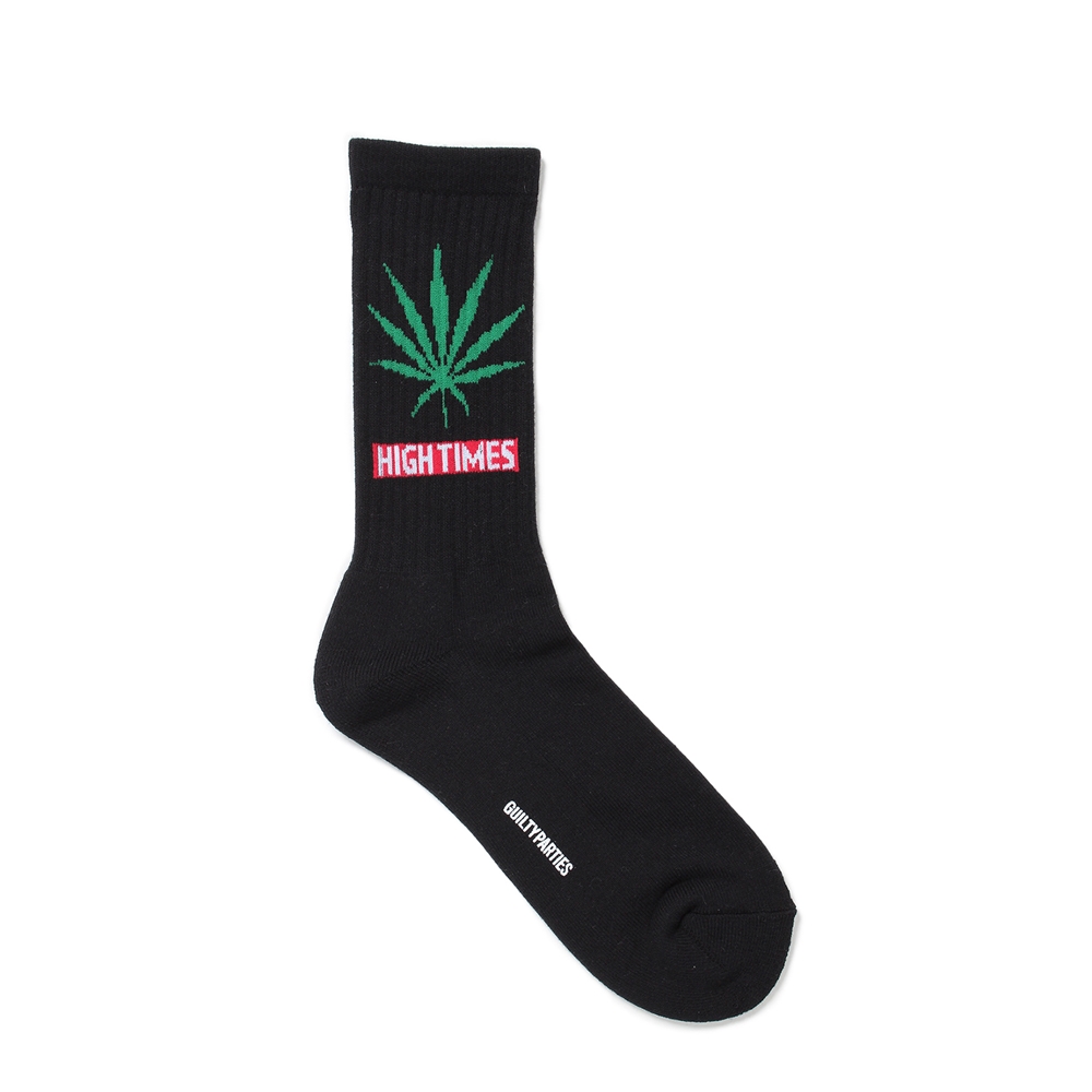 画像1: WACKO MARIA/HIGH TIMES / JACQUARD SOCKS（BLACK）［ジャガードソックス-25春夏］ (1)