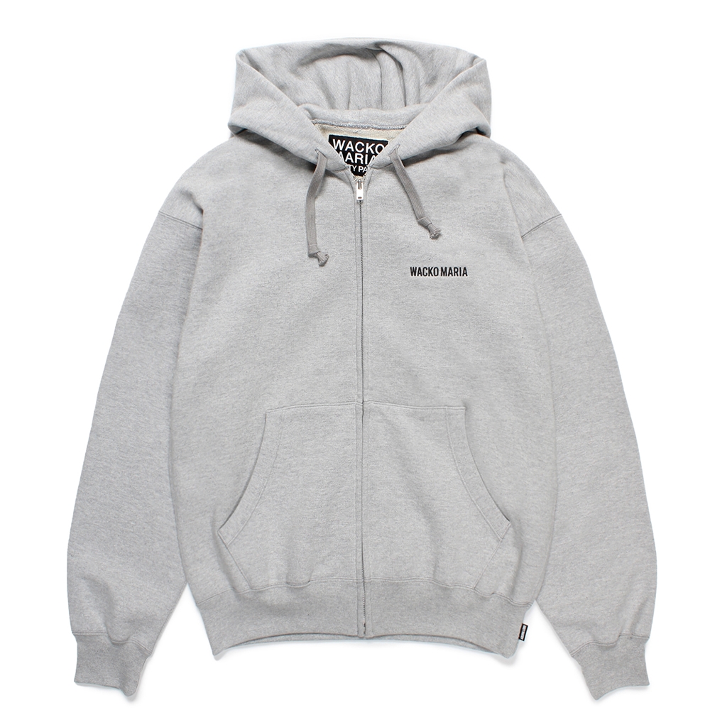 画像: WACKO MARIA/HEAVY WEIGHT FULL ZIP HOODED SWEAT SHIRT（GRAY）［ジップアップパーカー-25春夏］