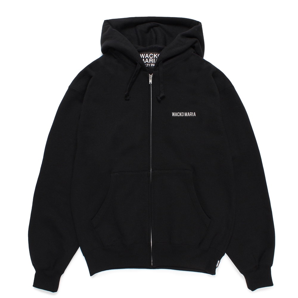 画像: WACKO MARIA/HEAVY WEIGHT FULL ZIP HOODED SWEAT SHIRT（BLACK）［ジップアップパーカー-25春夏］