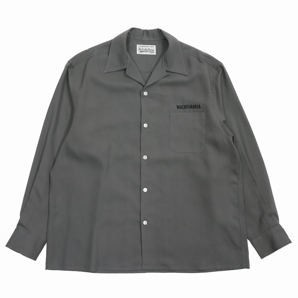 画像: WACKO MARIA/50'S OPEN COLLAR SHIRT（GRAY）［50'Sオープンカラーシャツ-25春夏］