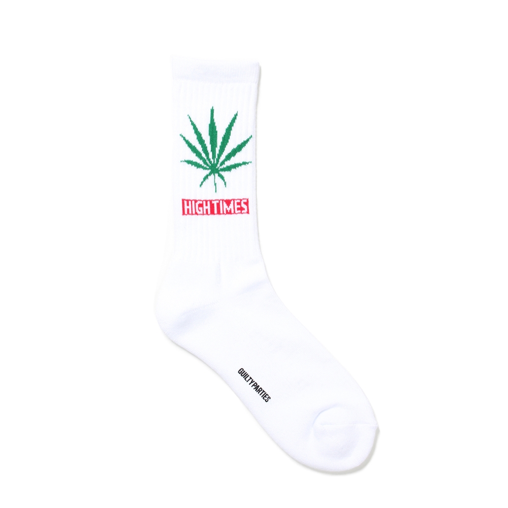 画像1: WACKO MARIA/HIGH TIMES / JACQUARD SOCKS（WHITE）［ジャガードソックス-25春夏］ (1)