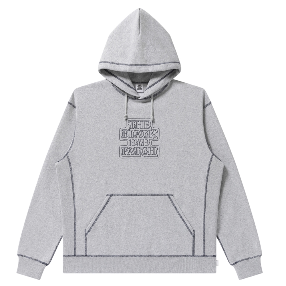 画像: BlackEyePatch/OG LABEL OUTLINE EMBROIDERED HOODIE（HEATHER GRAY）