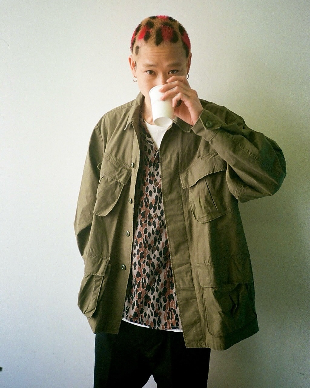 画像: WACKO MARIA/LEOPARD HAWAIIAN SHIRT（GRAY）［レオパードハワイアンシャツ-25春夏］