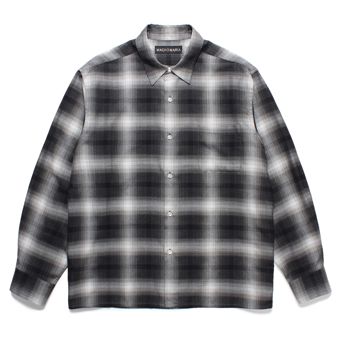 画像: WACKO MARIA/CHECK REGULAR COLLAR SHIRT（GRAY）［チェックレギュラーカラーシャツ-25春夏］