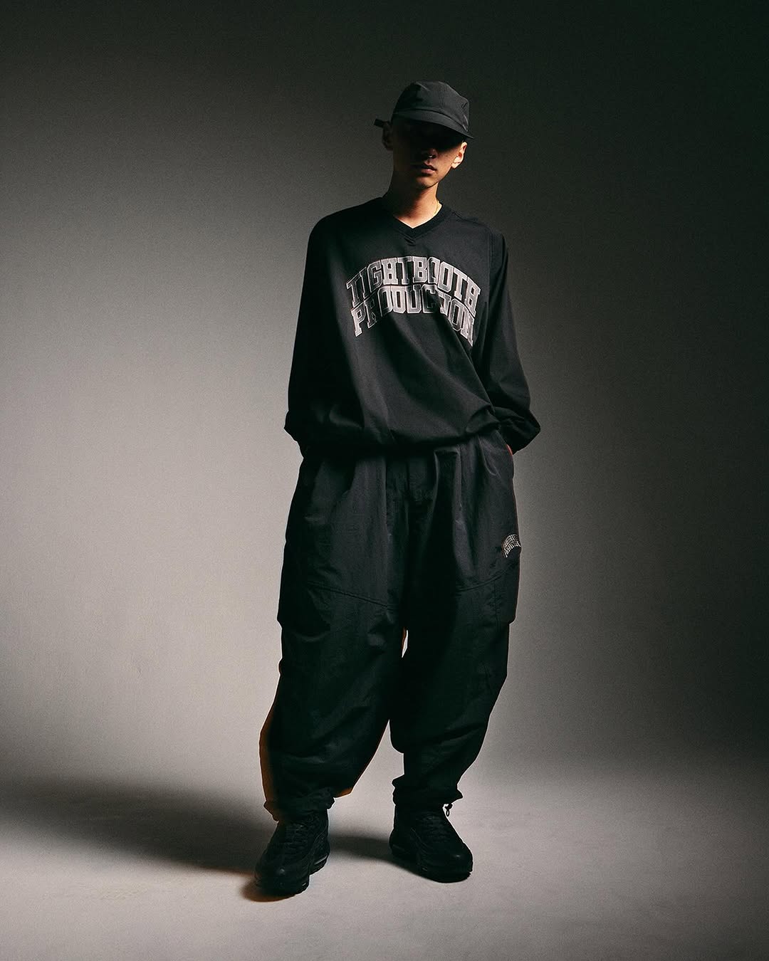 画像: TIGHTBOOTH/RIPPLE BALLOON PANTS（Black）［リップルバルーンパンツ-25春夏］