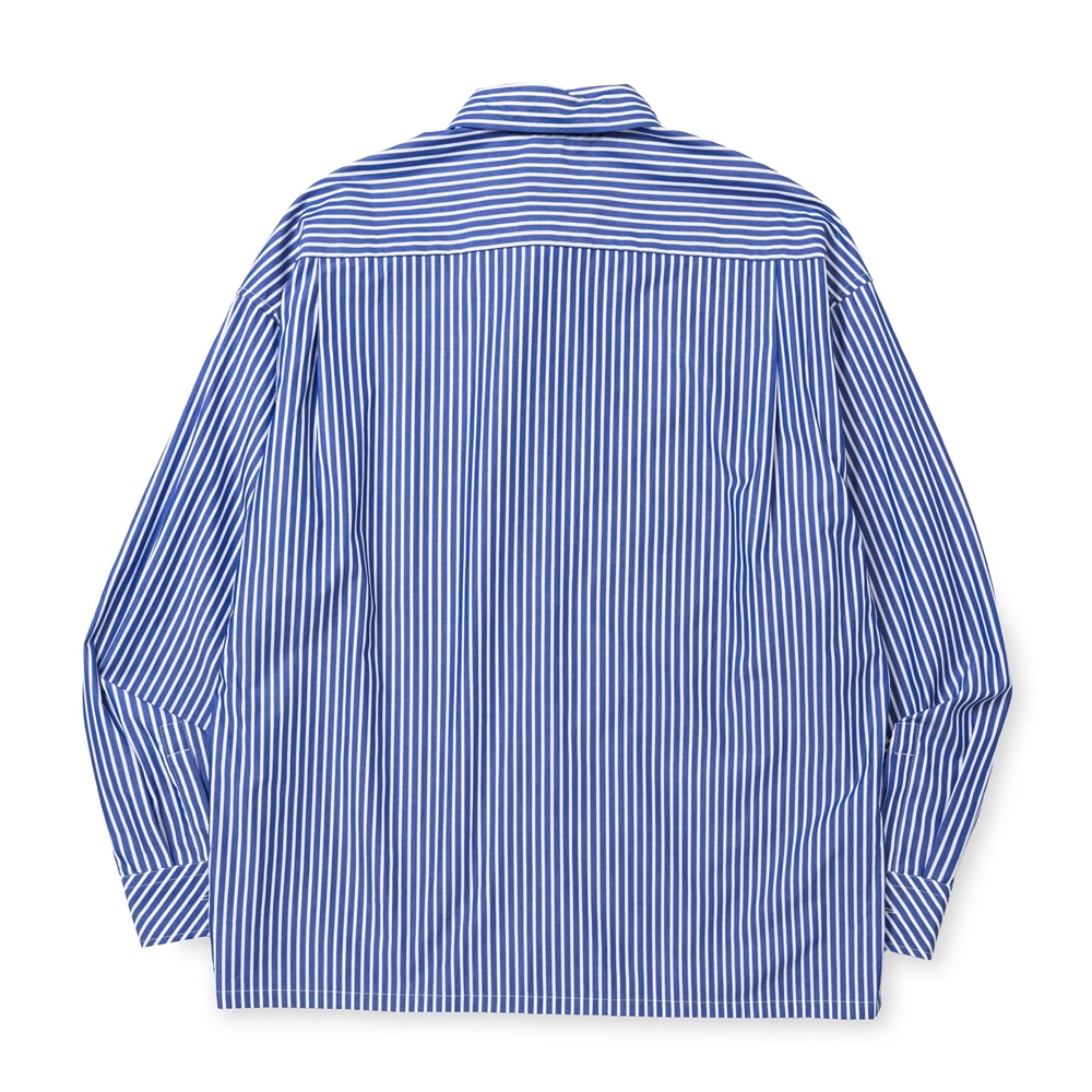 画像: CALEE/STRIPE BOX L/S SH（STRIPE/B）［ストライプボックスシャツ-25春夏］