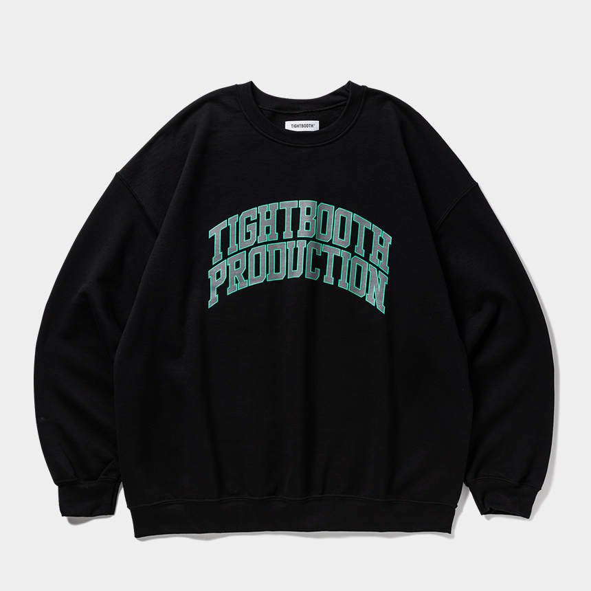 画像: TIGHTBOOTH/COLLEGE CREW SWEAT SHIRT（Black）［クルーネックスウェット-25春夏］