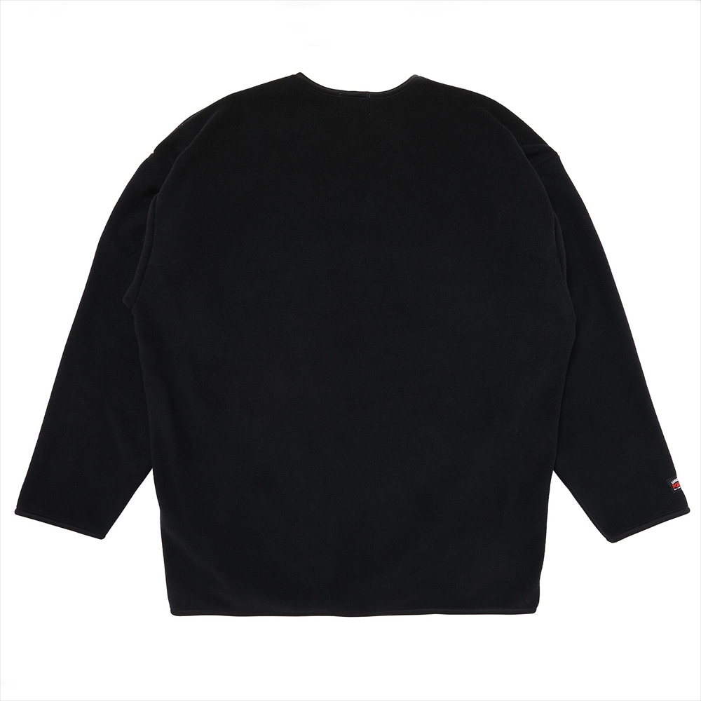 画像: PORKCHOP/CS FLEECE SHIRT（BLACK）［フリースクルーネック-25春夏］